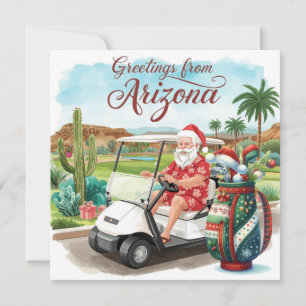 Golf Arizona Christmas Greeting Holiday Card