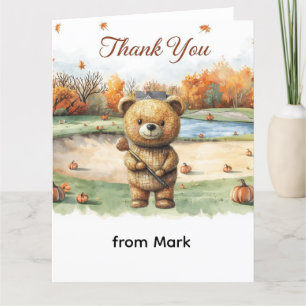 Golf Autumn Greeting thank you card for Autumn 