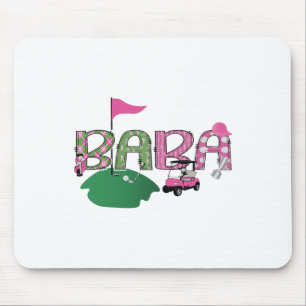 Golf Baba Hole In One Golf 1st Birthday Party Mouse Pad