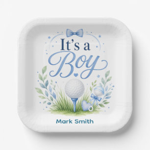 Golf Baby Boy for Baby Shower Paper Plate