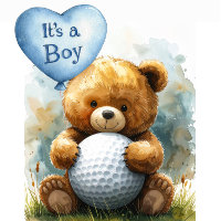 Golf Baby Boy themed at golf course