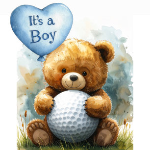 Golf Baby Boy themed  at golf course  Card