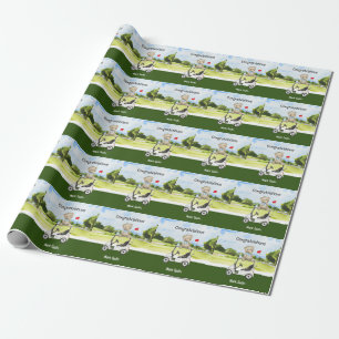Golf baby Congratulation  Wrapping Paper