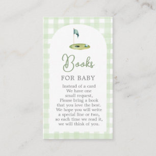 Golf Baby Shower Books for Baby Card