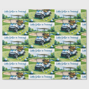Golf Baby Shower boy Blue themed Wrapping Paper