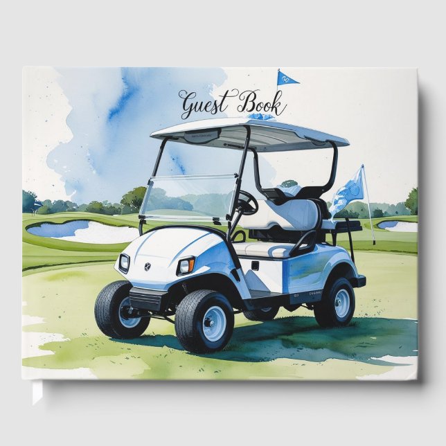 Golf Baby Shower Boy themed  Guest Book (Front)