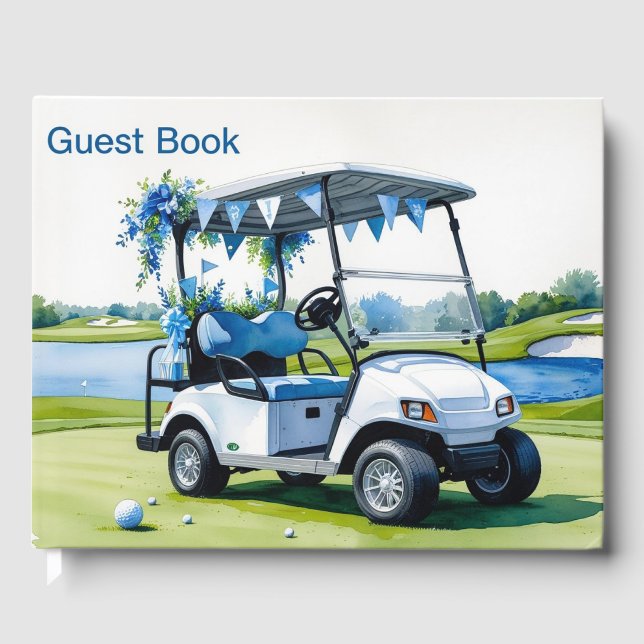 Golf Baby Shower Boy themed  Guest Book (Front)