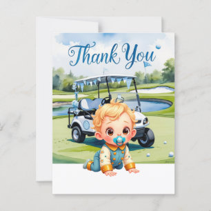 Golf Baby Shower Boy themed  Postcard
