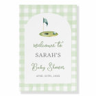 Golf Baby Shower Welcome Sign