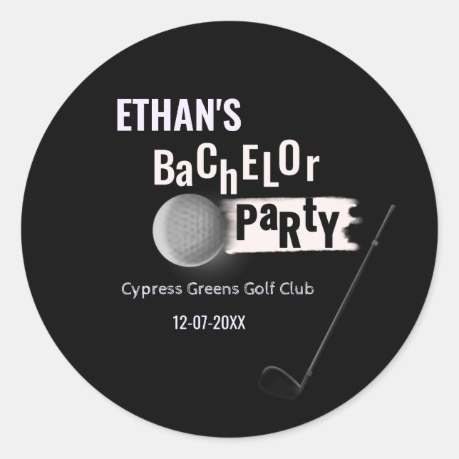 Golf Bachelor Party - Golfing trip Classic Golfer Classic Round Sticker (Front)