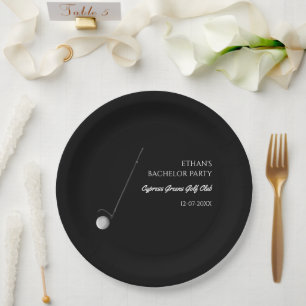 Golf Bachelor Party - Golfing trip Classic Stylish Paper Plate