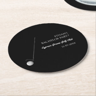 Golf Bachelor Party - Golfing trip Classic Stylish Round Paper Coaster