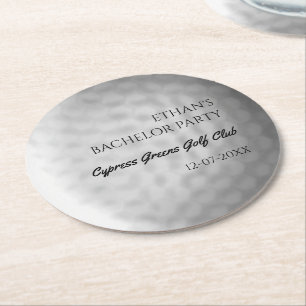 Golf Bachelor Party - Golfing trip Classic Stylish Round Paper Coaster