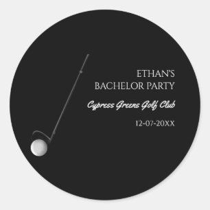 Golf Bachelor Party - Golfing trip Classic Stylish Round Sticker