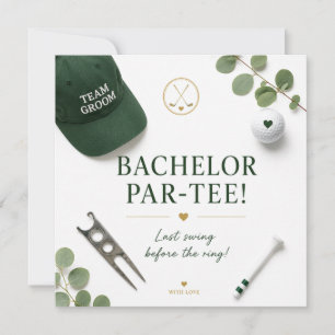 Golf Bachelor Party Invitation