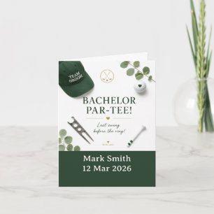 Golf Bachelor Party Invitation