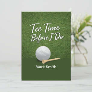 Golf Bachelor Party on Green Invitation