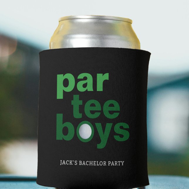 Golf Bachelor Party Par Tee Boys Black Can Cooler (Golf Bachelor Party Par Tee Boys Black Can Cooler
)