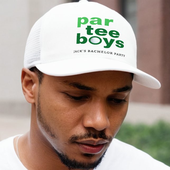 Golf Bachelor Party Par Tee Boys White Trucker Hat (Golf Bachelor Party Par Tee Boys White Trucker Hat
)
