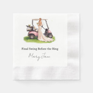 Golf Bachelorette Par-Tee party  Napkin
