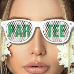 Golf Bachelorette Party Favour Par Tee  Retro Sunglasses<br><div class="desc">Green and white funny golf par tee favour for a golfing themed bachelorette party.</div>