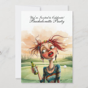 Golf Bachelorette Party for Woman golfer Invitation
