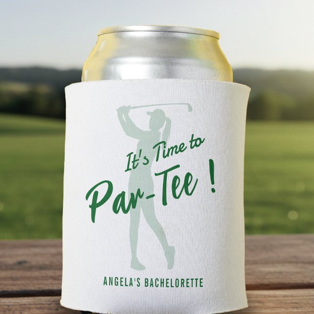 Golf Bachelorette Party It's Time to Par-Tee Can Cooler (Creator Uploaded)