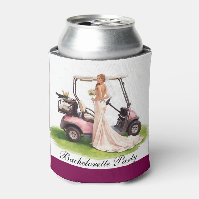 Golf Bachelorette Party on golf course Can Cooler (Can Front)