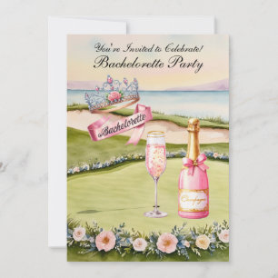 Golf Bachelorette Party on golf course Invitation