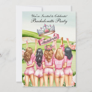 Golf Bachelorette Party on golf course Invitation