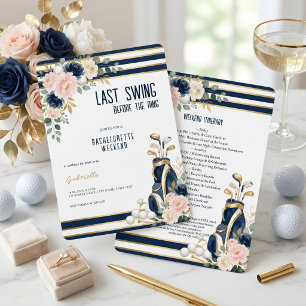 Golf Bachelorette Weekend Invitation & Itinerary
