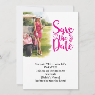 Golf Bachelorette Woman Golfer Is Golfing  Invitation