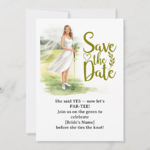 Golf Bachelorette Woman Golfer Is Golfing  Invitation