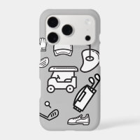 Golf bag cart cap glove flag tee shoe graphic