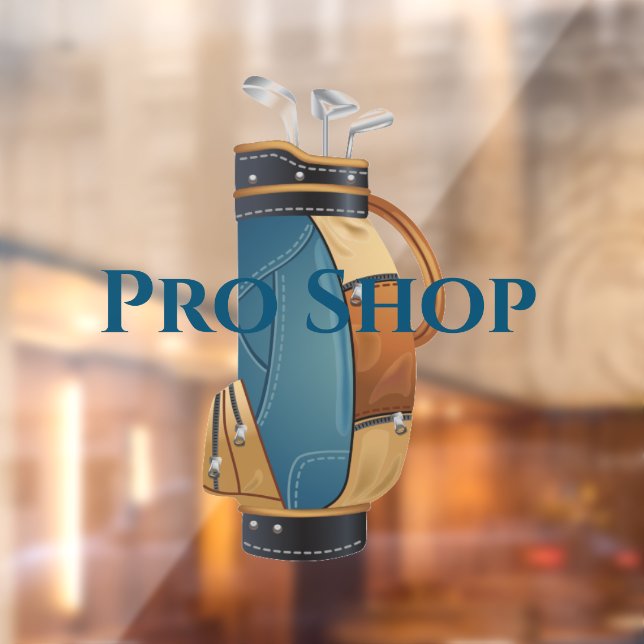 Golf Bag Design Window Cling (Sheet 2)