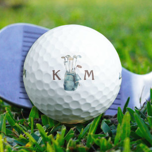 Golf Bag Monogram Personalized Modern Casual Balls