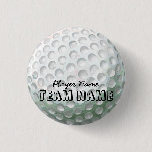 Golf Ball 1 Inch Round Button