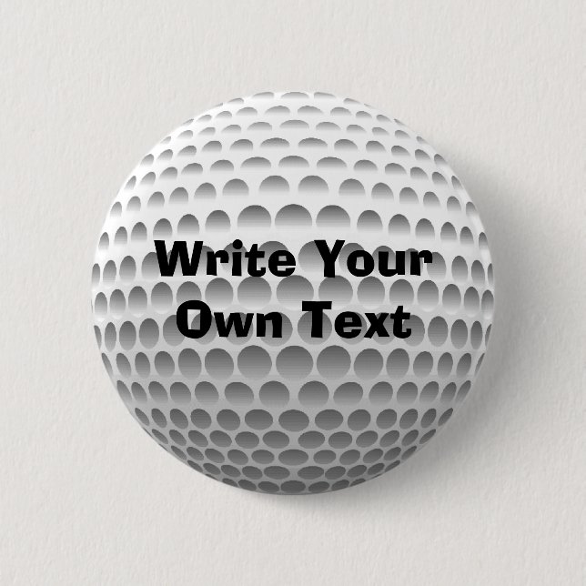 Golf Ball 2 Inch Round Button (Front)