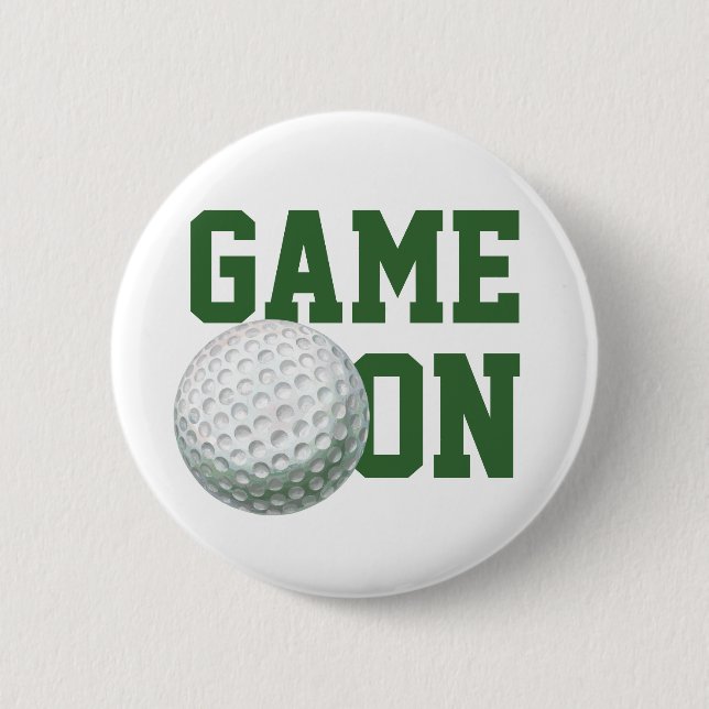 Golf Ball 2 Inch Round Button (Front)