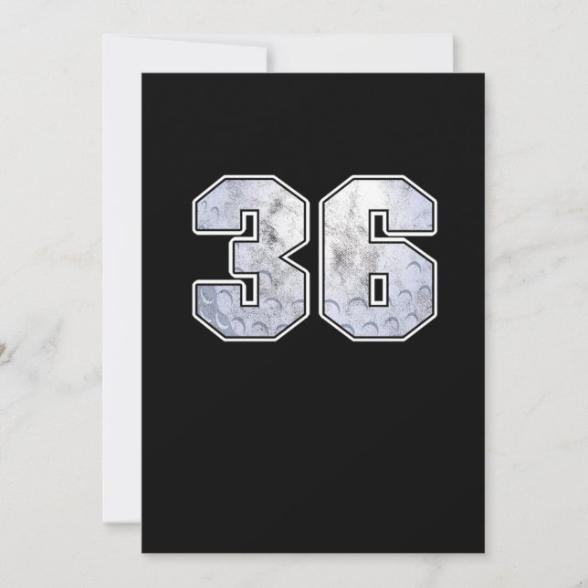Golf Ball 36 th Birthday Celebration Sport Gift Invitation (Front)