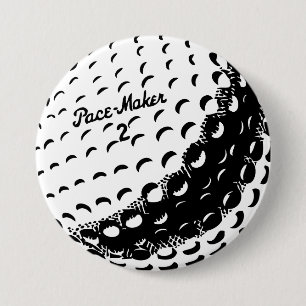 Golf Ball 3 Inch Round Button