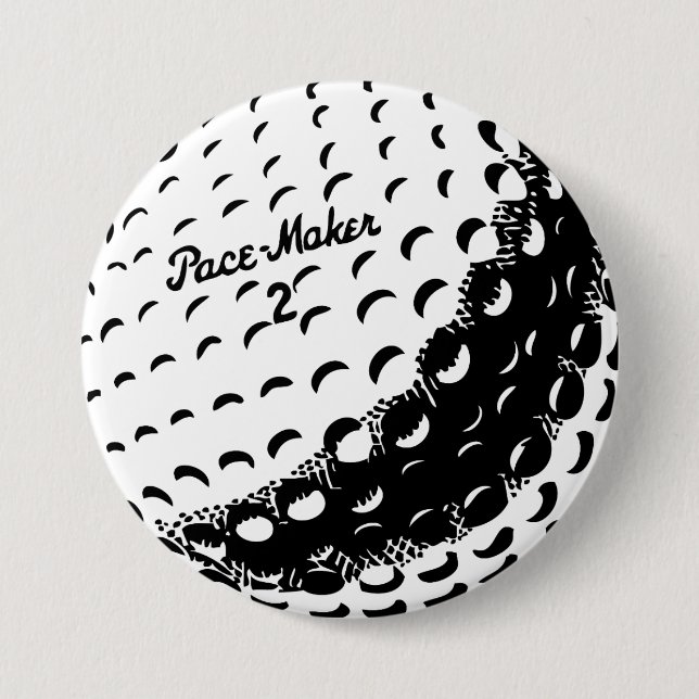 Golf Ball 3 Inch Round Button (Front)