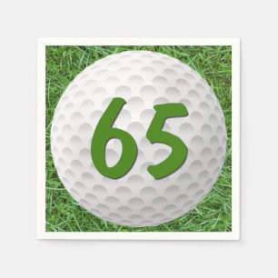 Golf Ball 65th Birthday  Napkins