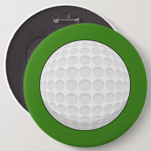 Golf Ball 6 Inch Round Button