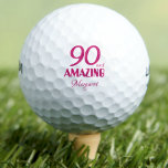 Golf ball 90 years custom golf ball 90th birthday<br><div class="desc">Golf ball 90 years custom golf ball 90th birthday. Celebrate your grandma's remarkable 90th birthday with this personalized '90 and Amazing' golf ball. Perfect for the golf-loving grandmother, this custom golf balls add a personal touch to her game, celebrating eight decades of wonderful memories. It's a unique and thoughtful gift...</div>