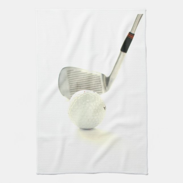 Golf Ball and Club Kitchen Towel (Vertical)