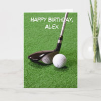 Golf Ball and Club Personalized Birthday