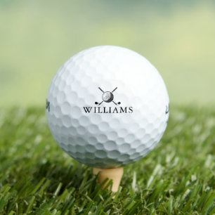 Golf Ball And Clubs Personalized Name