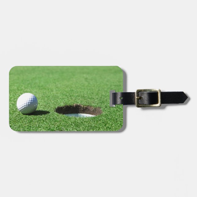 Golf Ball and Hole Luggage Tag (Front Horizontal)