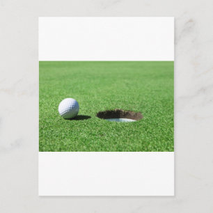 Golf Ball and Hole Postcard
